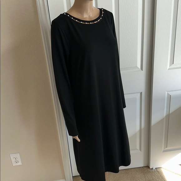 Elegant Black Long Sleeve Dress by J.JILL. - Picture 2 of 16